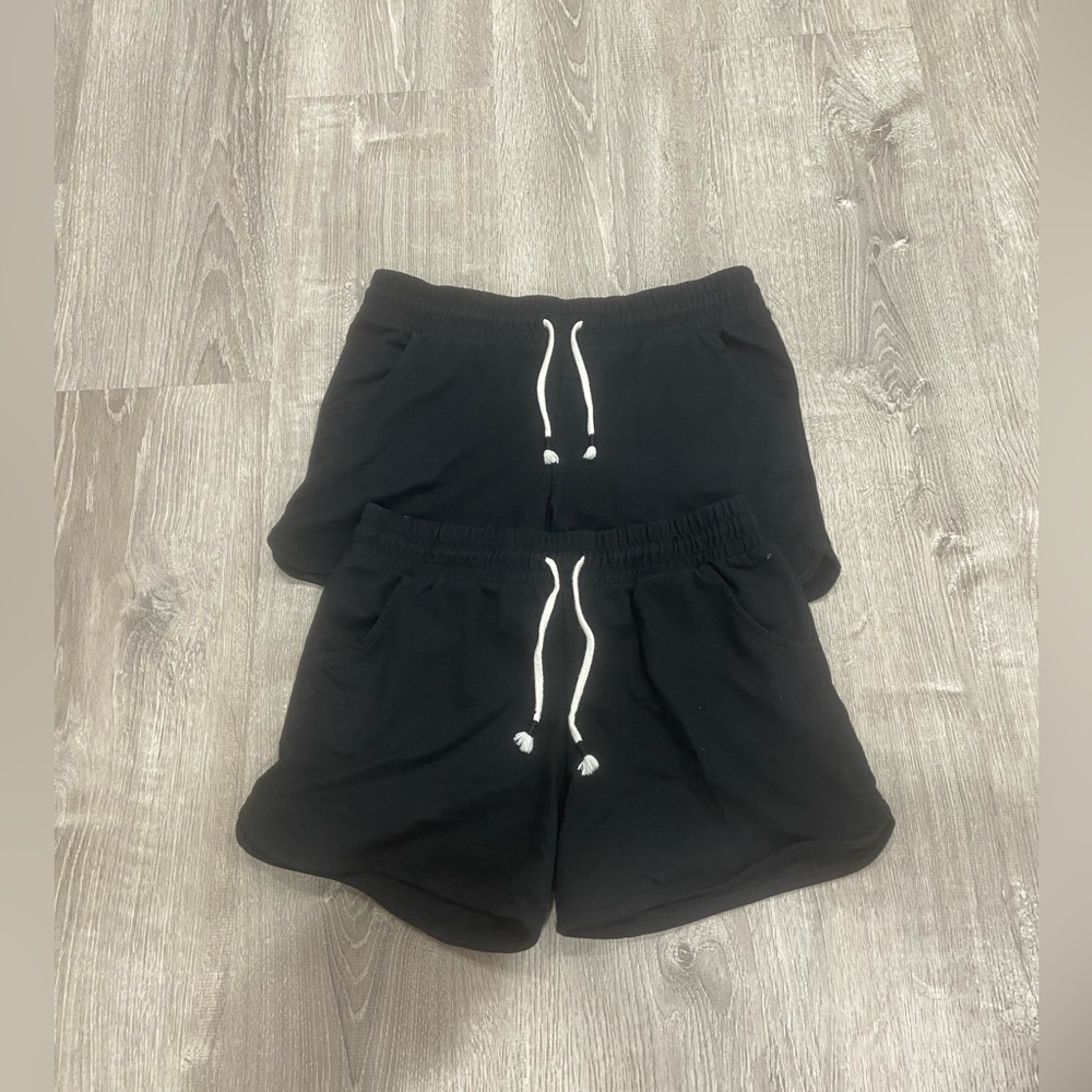Black shorts 2 pack women / big girls